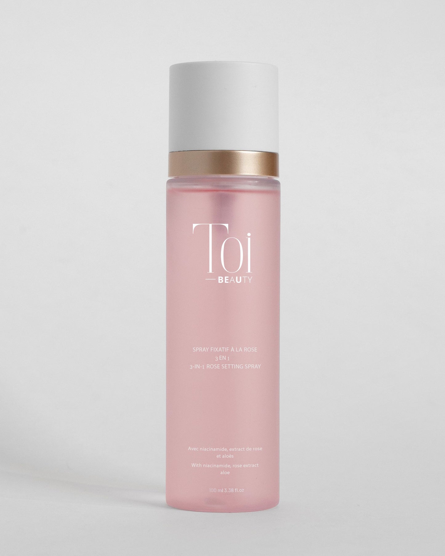 Spray fixatif apaisant à la rose 3 en 1