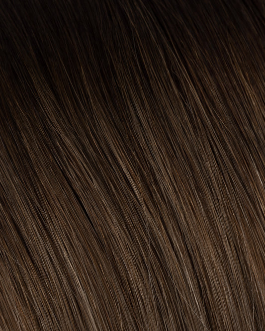 Extensions à Bande Adhésive – Ombré Chestnut Dip