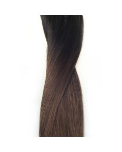 Clip-in Hair Extension – Ombré Natural Black | Chocolate Brown (1B/4)